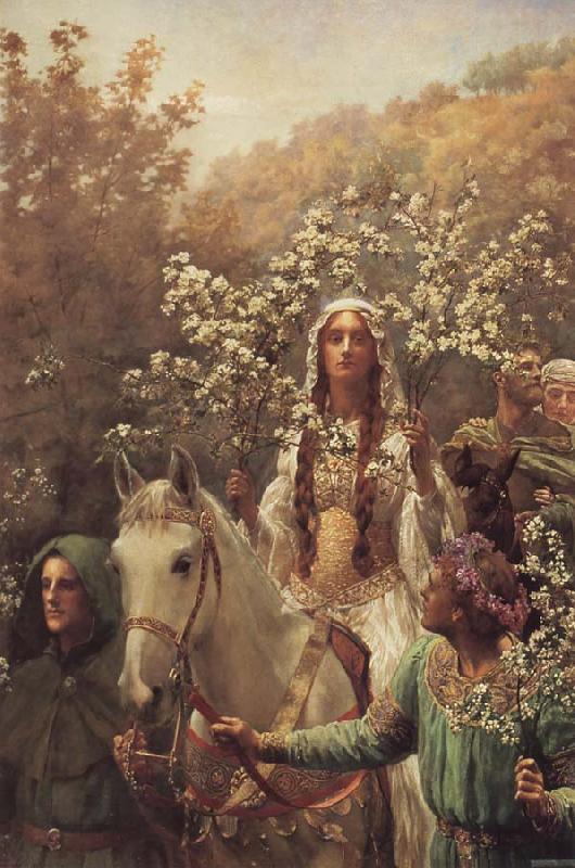 John Collier Queen Guinever-s Maying oil painting image